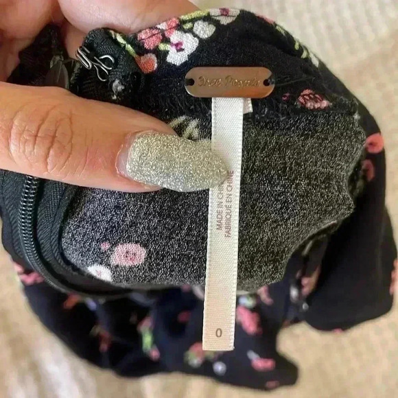 Free People - Tango at Night Black Floral Print Wrap Romper - Picture 9 of 9